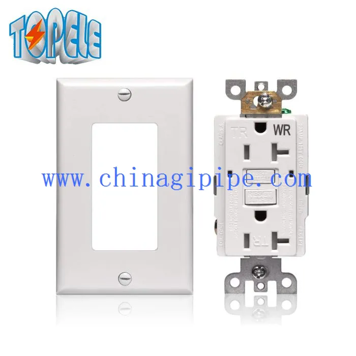 125V dupleksa GFCI tvertnes ar LED indikatoru